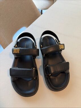 Dioract Sandal //Black Lambskin// authentic Dior